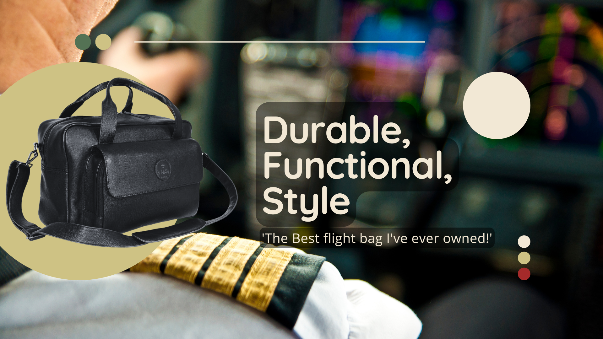 Durable Functional Style Best Leather Flight bag