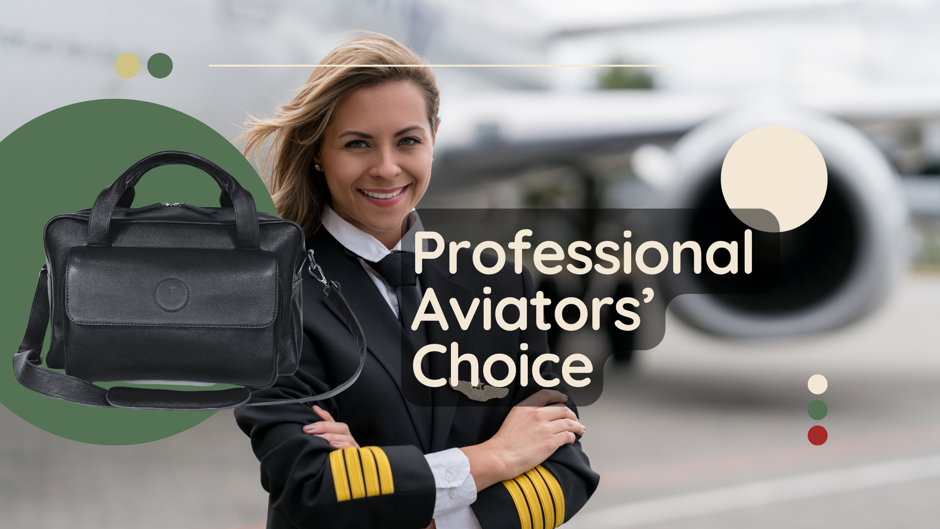 Professional Aviators Choice leather flight bag